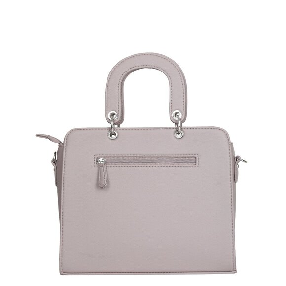 Vegan Leather Mauve Colour Handbag for Women– Top-Handle Tote Bag, Satchel Purse - Picture 10 of 11